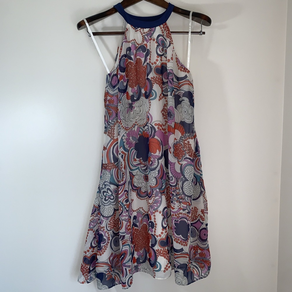 Liberty of London X Target Dress Womens XS Floral Chiffon Retro Groovy‎ No Belt